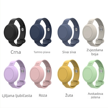 AirTag zaštitna silikonska narukvica kućište, model AT-45, mekano kućište, plastično lijevanje, kompatibilno s AirTag