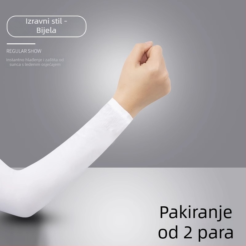 Muški rukav za nadlakticu – Ice Silk, UV zaštita, ljeto, vožnja i vožnja biciklom, zaštita lakta