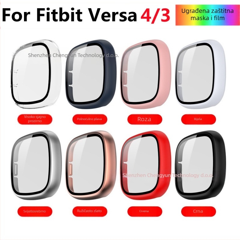 Zaštitno kućište za Fitbit Versa 3/4 s integriranom tvrdom folijom i mat PC