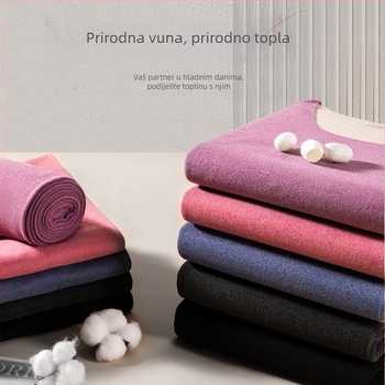 Bezšivni termalni set donjeg i gornjeg od mulberry silk, debeo, unisex, okrugli vrat, dugi rukavi