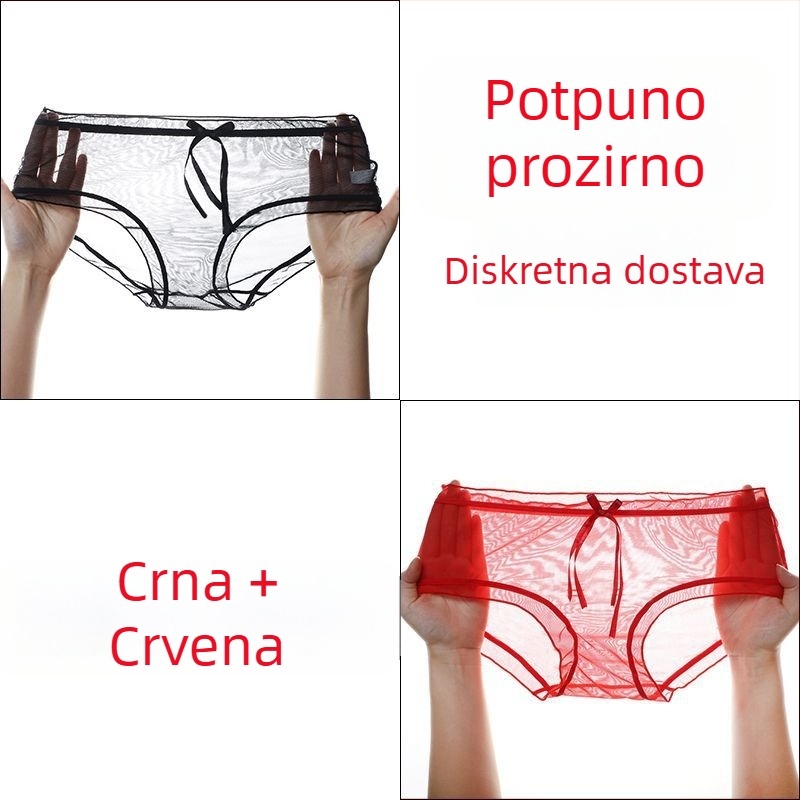 Ženske gaćice od mreže s čipkom, bez šavova, bezšivne, ultra tanke, srednje visoki struk, plus veličina