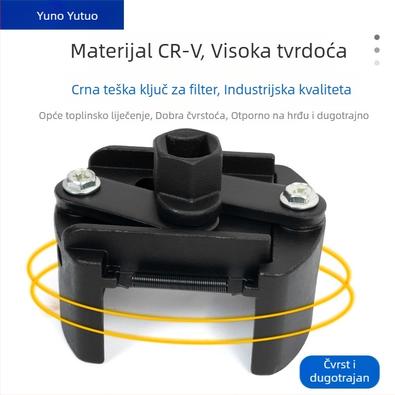 Prilagodljivi ključ za filter ulja – alat za demontažu i montažu, univerzalno uklanjanje remena i lanca (Cr-V, Yutuo)