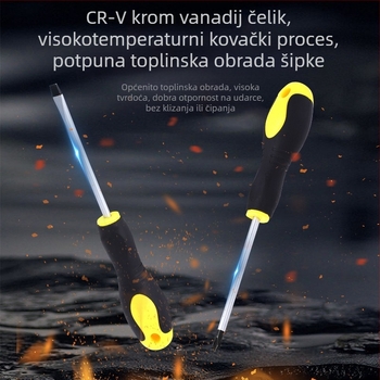 Henglida mini magnetski odvijač s križnim vrhom i ručkom od dva materijala, od karbonske čelika