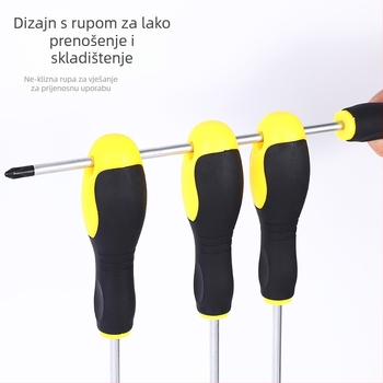 Henglida mini magnetski odvijač s križnim vrhom i ručkom od dva materijala, od karbonske čelika