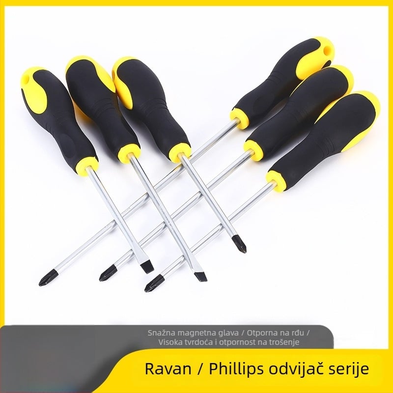 Henglida mini magnetski odvijač s križnim vrhom i ručkom od dva materijala, od karbonske čelika