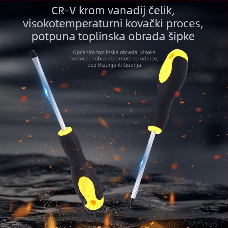 Henglida mini magnetski odvijač s križnim vrhom i ručkom od dva materijala, od karbonske čelika