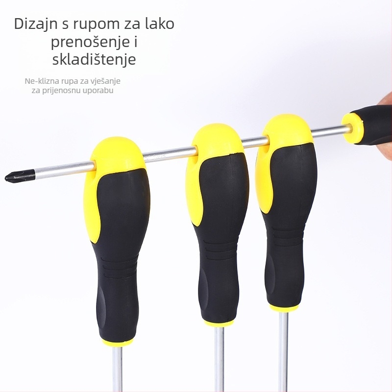 Henglida mini magnetski odvijač s križnim vrhom i ručkom od dva materijala, od karbonske čelika