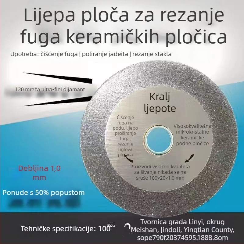 Diamantska pila za fuge pločica za čišćenje fugea, marke Kidooli, metalna konstrukcija, specifikacija 1.2, kućna upotreba