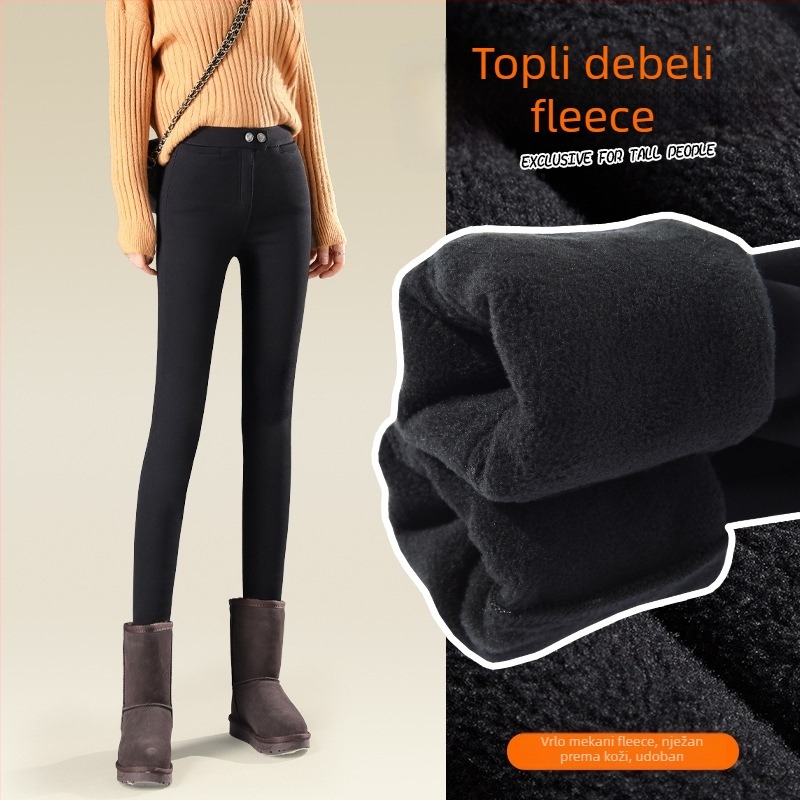 Damske zimske tajice s fleece podstavom – debele, uski kroj, elastične