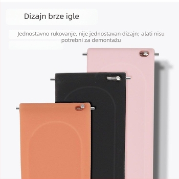 Silikonska narukvica za sat za Samsung i Huawei, dvobojni motiv suncokreta s 3D laserskim graviranjem, leptir kopča, 20/22 mm