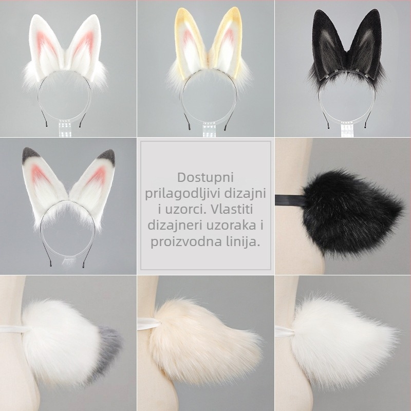 Cosplay rekvizite set: uši i rep zeca Jade Rabbit motiv Hanfu rekvizite za pozornicu, za odrasle; Brand Other; Spot goods; proljeće 2025