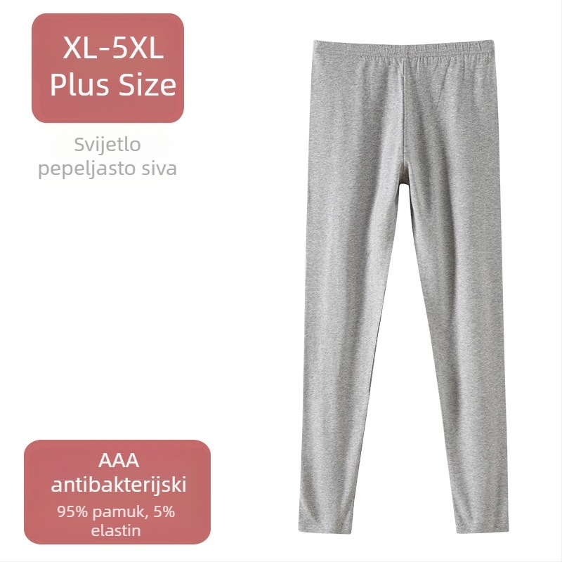 Set termo donjih rublja od 100% pamuka za žene, plus veličina, tanak jesenski top i hlače