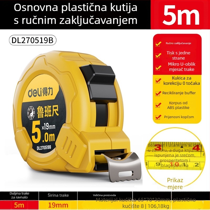 Lubanov mjerni alat za drvenarstvo – mjeračka traka Yin-Yang Feng Shui, autentičan visoko precizan debeli model