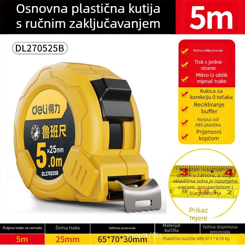 Lubanov mjerni alat za drvenarstvo – mjeračka traka Yin-Yang Feng Shui, autentičan visoko precizan debeli model