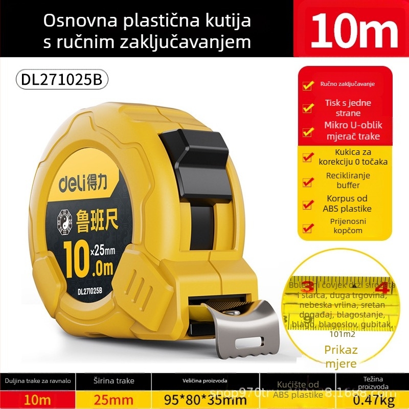 Lubanov mjerni alat za drvenarstvo – mjeračka traka Yin-Yang Feng Shui, autentičan visoko precizan debeli model