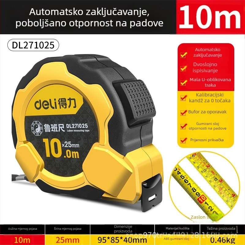 Lubanov mjerni alat za drvenarstvo – mjeračka traka Yin-Yang Feng Shui, autentičan visoko precizan debeli model