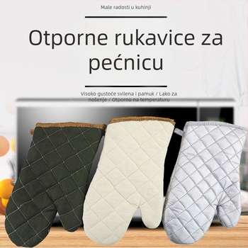 Unique platnene rukavice za mikrovalnu pećnicu – debeli otporni materijal, visokotemperaturna izolacija, kućna kuhinja