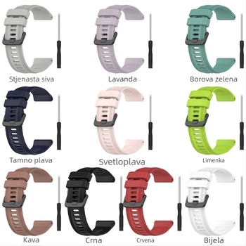 Dream silikonska narukvica za Garmin Forerunner955, 22 mm interfejs, kopča s iglom, 50 g