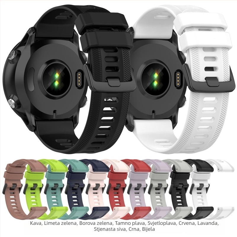 Dream silikonska narukvica za Garmin Forerunner955, 22 mm interfejs, kopča s iglom, 50 g