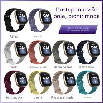 Remen za pametni sat Fitbit Versa 3/Sense – TPU sportski stil, leptir kopča, težina 12 g, kompatibilno s Versa 3 i Sense