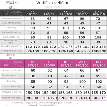 Termo set od 100% pamuka, debela tkanina, pulover s okruglim izrezom i hlače, unisex.