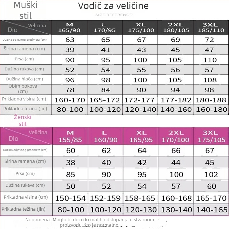 Termo set od 100% pamuka, debela tkanina, pulover s okruglim izrezom i hlače, unisex.