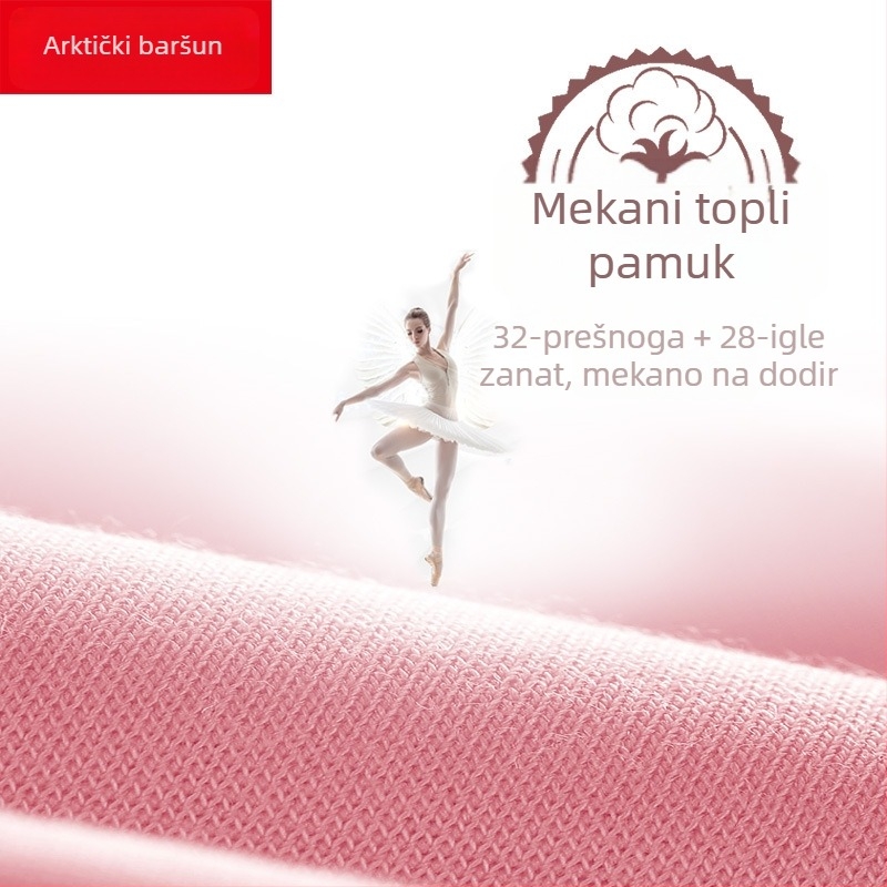 Termo set od 100% pamuka, debela tkanina, pulover s okruglim izrezom i hlače, unisex.