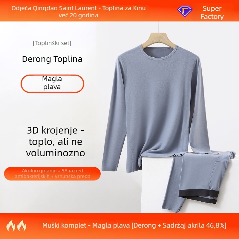 Termalni komplet donjeg rublja – grijanje, antibakterijski, akrilna tkanina, debljina 201–250 g/m²