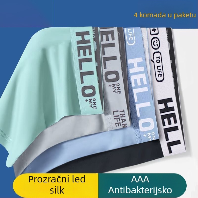 Muške bezšivne bokserice, brzo sušeće i prozračne, poliester 90–95%, srednja visina pojasa