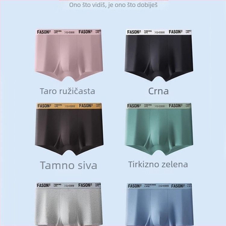 Muške bokserice, pamuk, antibakterijski, srednji struk, za mlade muškarce