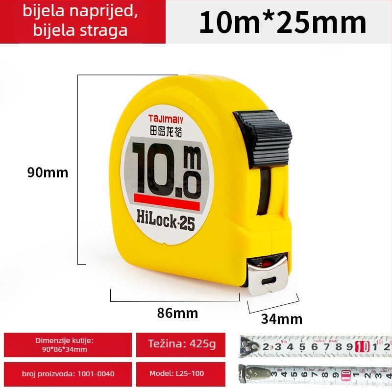 Tajima Ryu dvostruka čelična mjerenjska traka, debela i otporna na habanje, tip mjerenja: traka