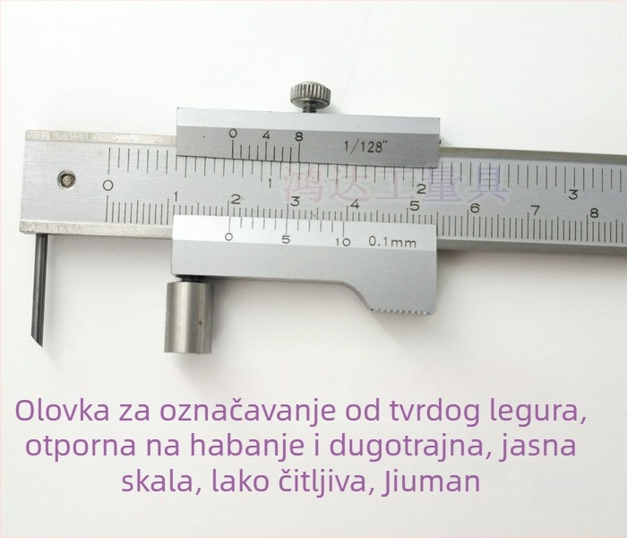 Vernier kaliper od karbidnog legura za paralelno graviranje, raspon 0-500 mm