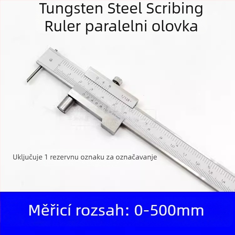 Vernier kaliper od karbidnog legura za paralelno graviranje, raspon 0-500 mm