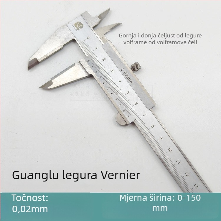 Vernier kaliper od karbidnog legura za paralelno graviranje, raspon 0-500 mm