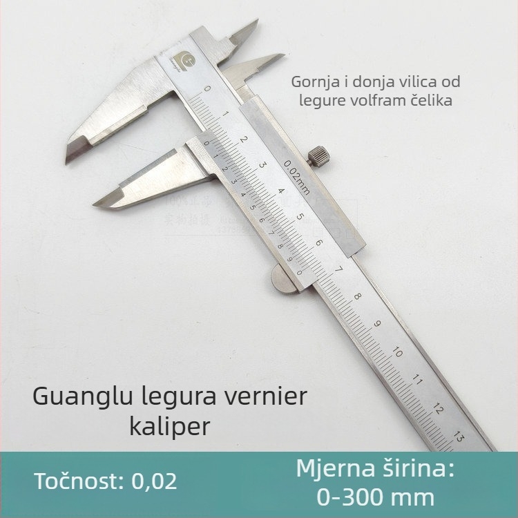 Vernier kaliper od karbidnog legura za paralelno graviranje, raspon 0-500 mm