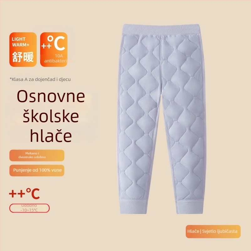 Unisex trodjelni set školskih uniform od ovčje vune: debeli kardigan s polugornim ovratnikom, prsluk i hlače, velur podstava, gustoća materijala 401–500 g/m2, uzrast 13–18 godina