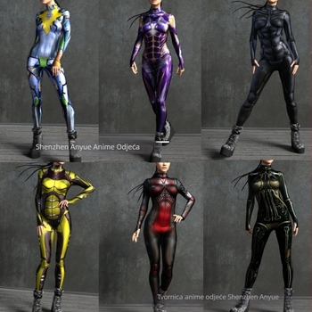 Cosplay kombinezon – Harajuku stil, Spandex smjesa, sadržaj glavne tkanine ispod 30%, Ljeto 2023, za igre i anime uloge