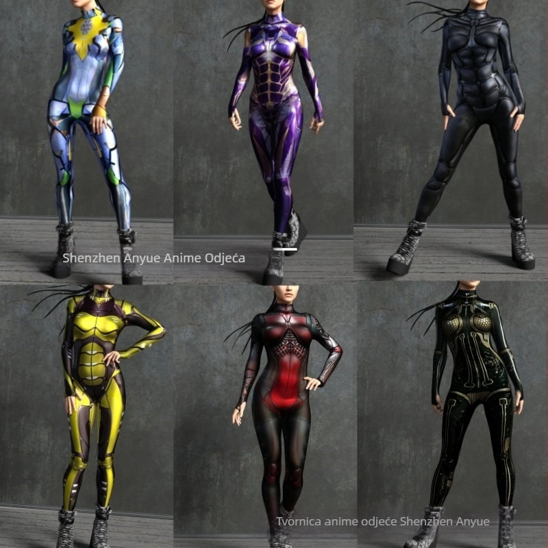 Cosplay kombinezon – Harajuku stil, Spandex smjesa, sadržaj glavne tkanine ispod 30%, Ljeto 2023, za igre i anime uloge