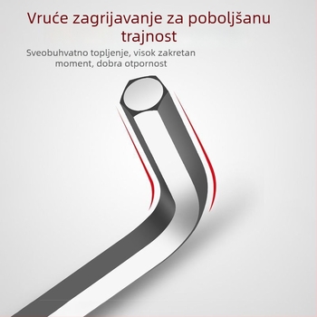 Set unutarnjih šesterokutnih ključeva, L-oblik, deset komada, od krom-molibden-vanadijske čelika visoke tvrdoće