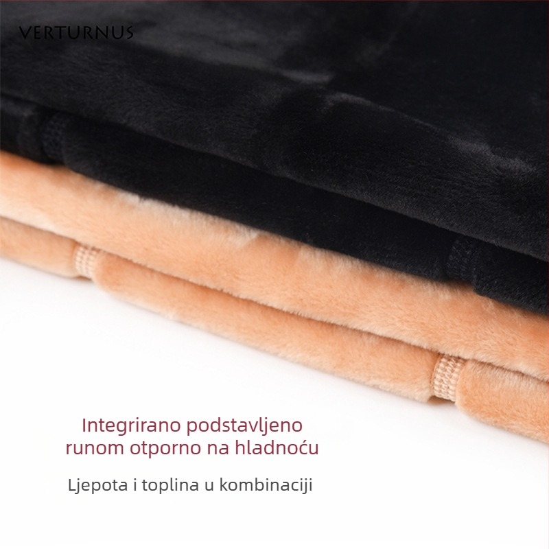 Ženske najlon čarape s visokim strukom, boja kože, debele, za plus veličine
