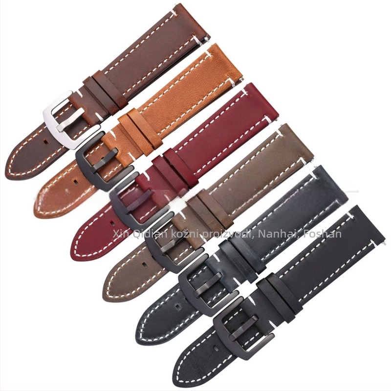 Narukvica za sat od prave kože s uljem-vosk završnim premazom, spremna za Huawei pametni sat, brend Xin Starting Point, porijeklo Guangdong, proljeće 2025, casual stil