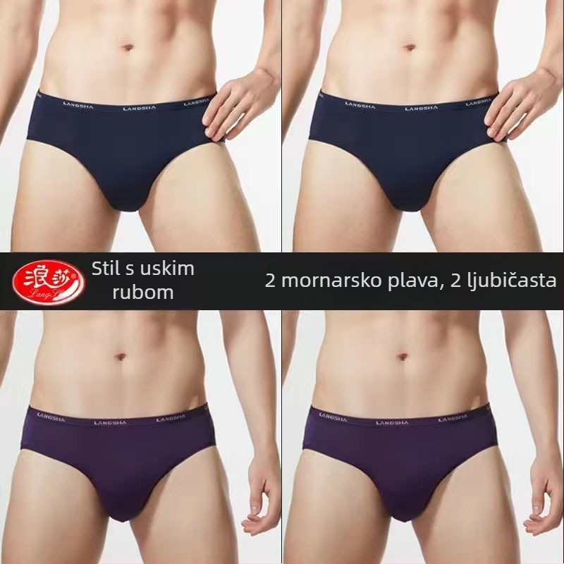 Muške gaćice od bambusovih vlakana – prozračne, pletene, srednji porast struka