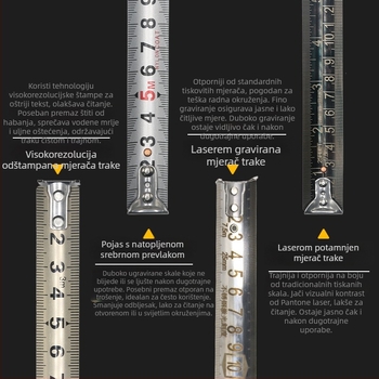 Nehrđajuća čelična mjeračka traka s šupljim dizajnom, vodootporna, otporna na padove, visoka preciznost, uz kućište