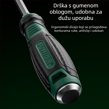 Višenamjenska magnetska odvijač Cr-V čelika, križni vrh, otporna na udarce, visoka tvrdoća