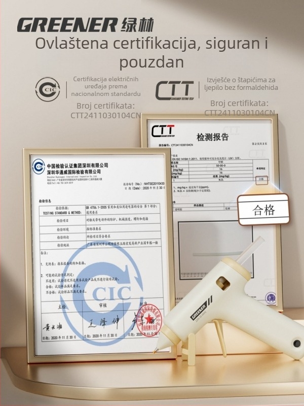 Pistol za topljeno ljepilo s tankim vrhom za DIY ručne radove, kućna uporaba, viskozna 7 mm ljepilne štapiće