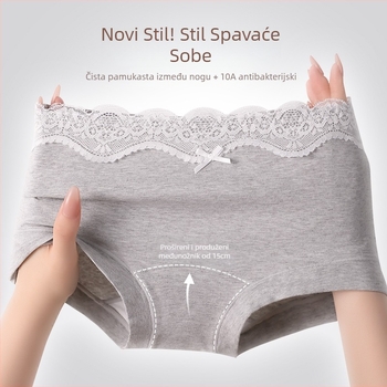 Boxer briefs za tinejdžerice, antibakterijske, prozračne, 100% pamuk, srednji pojas, ravna tkanina
