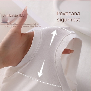 Boxer briefs za tinejdžerice, antibakterijske, prozračne, 100% pamuk, srednji pojas, ravna tkanina