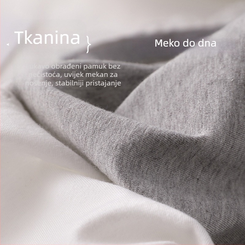 Boxer briefs za tinejdžerice, antibakterijske, prozračne, 100% pamuk, srednji pojas, ravna tkanina