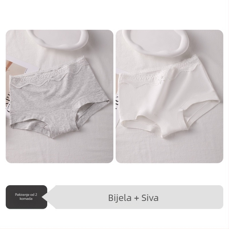 Boxer briefs za tinejdžerice, antibakterijske, prozračne, 100% pamuk, srednji pojas, ravna tkanina