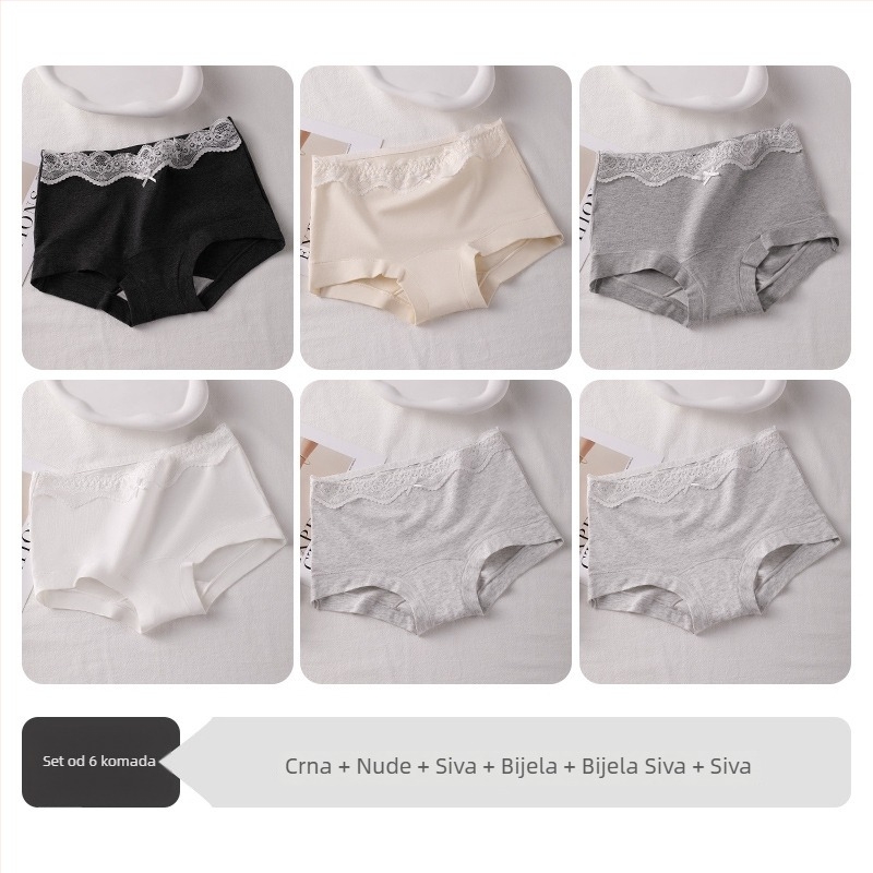 Boxer briefs za tinejdžerice, antibakterijske, prozračne, 100% pamuk, srednji pojas, ravna tkanina